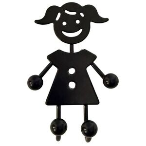Metal Wall Hook With‎ 4 Hook Rounded Girl Figure Dorman Hardware
